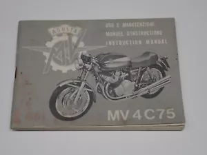 MV AGUSTA MV 4C 75 LIBRETTO USO E MANUTENZIONE ORIGINALE 1972 - Imagen 1 de 3
