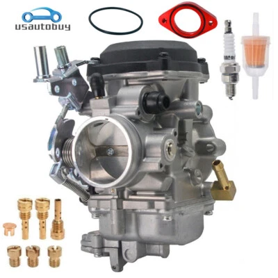 Carburador y colector de admisión rojo para Harley Davidson Sportster XL883 1200 CV 40 Foto 1 de 4