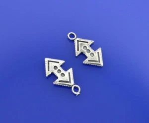 Cukur logo tassel ends 2 pcs 925 silver for make Islamic Prayer Beads 913021 - Picture 1 of 3