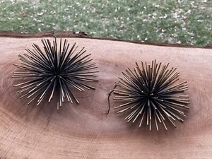 2 MCM Metal Wire Black/Gold Starburst Sea Hanging Wall Decor-Table Sculpture - Picture 1 of 7