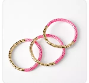 Womens Jewelry Apparel Hot Pink Gold Chain Bracelet! Stunning! Comes Gift Boxed - Picture 1 of 3