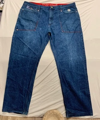 VINTAGE Crown Holder Jeans Men 42  Blue Loose Baggy Hip Hop Street Wear - Image 1 of 4