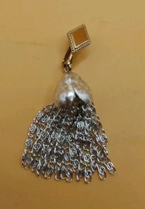 Vintage Sarah Coventry Earrings Bright Silver Tone Tassel 2" Dangle Clip On - Picture 1 of 5