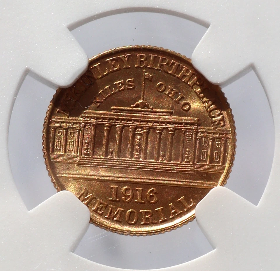 LA Purchase McKinley Commemorative Gold 1916 G$1 Dollar NGC MS 64 - Image 1 of 4