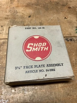Placa frontal de torno Shopsmith original de 3 y 3/4" con caja de 3,75" Foto 1 de 4