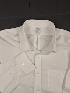 Brooks Brothers 17.5 4/5 Regent 1818 Button Down Dress Shirt All Cotton White - Picture 1 of 11