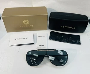 Occhiali da sole Versace MOD.2140 1002/87 montatura oro nero aviatore NUOVI - Foto 1 di 14
