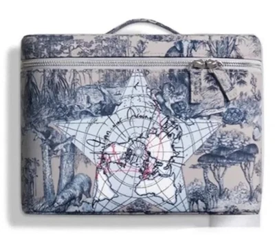 Dior Beaute Around the World Motif Vanity Case w Mirror Blue White Loyalty Gift - Image 1 of 3