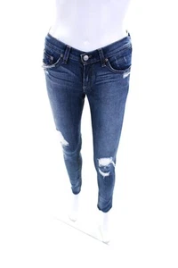 Rag & Bone Jean For Intermix Womens Skinny Leg Destroy With Hole Jeans Blue Size - Imagen 1 de 13