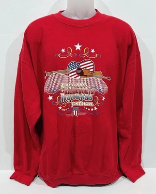 Sudadera Dollywood Barbacoa y Bluegrass Festival Roja Patriótica Adulto Talla XL Foto 1 de 4