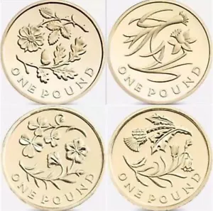 Rare £1 One Pound Coin Floral Emblems full set 2013 - 2014 or individual  - Picture 1 of 6