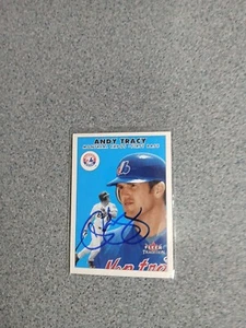 Andy Tracy Signed In Person 2000 Fleer Tradition Update Expos Rookie Card - Picture 1 of 1