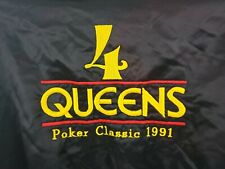 VINTAGE 4 Queens Hotel Casino Jacket Mens Large Poker Classic 1991 Adult A40 