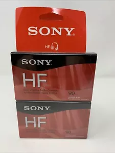 NUEVO PAQUETE DE 2 cintas de casete de audio en blanco Sony HF 90 minutos alta fidelidad C-90HFR - Imagen 1 de 2