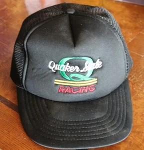 Quaker Stat racing Embroider GENUINE Adjustable  mesh SNAPBACK Black Cap HAT - Picture 1 of 7