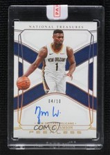 2021-22 National Treasures Peerless Signatures Gold 4/10 Zion Williamson Auto