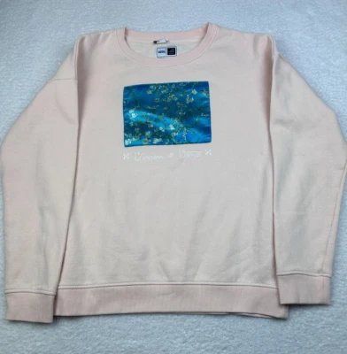 Vans Van Gogh Sweatshirt Almond Blossom Pink Women's XL Artsy Streetwear Comfy - Image 1 of 4