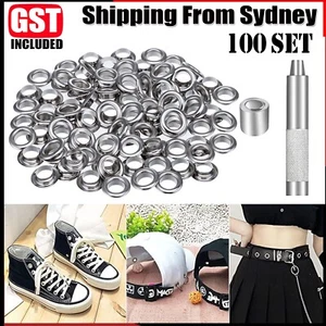 100 Sets Tarp Repair Kit 12mm Grommet Eyelet Punch Set Clothing Leather Craft - Picture 1 of 12
