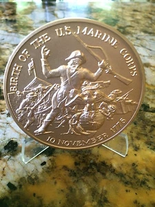 U S MARINE CORPS BICENTENNIAL BRONZE MEDAL 3 INCH, 1775-1975 - Bild 1 von 2