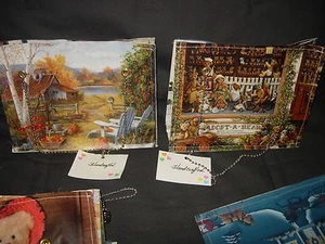 SET OF 2 HANDCRAFTED REUSABLE GIFT BAGS--CHAIN HANDLE-READ DESCRIPTION-#B29-1 - Picture 1 of 24