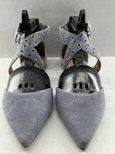 Scarpe da donna alogene taglia 9,5 Molly blu scamosciato punta passanti borchie - Foto 1 di 9