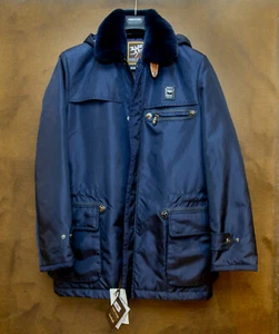 PIERO GUIDI Military Jacket size S Padded Detachable Rabbit Fur Trim Collared - Picture 1 of 9