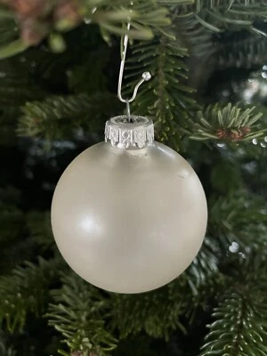 Glaskugel Weihnachten Baumschmuck champagnerfarben Silber Ø 26cm  - Bild 1 von 3