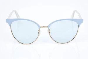 Gucci 283562 Sunglasses (GG-0245-S 004) Light Blue - Gold - Blue lenses - Picture 1 of 4