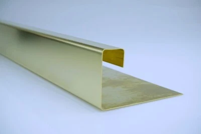 Messing 0,7mm dick mit 3-fach gekantet Kiesfang Rinne Leiste Messing 3 Kanten - Bild 1 von 4