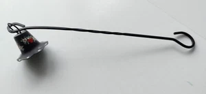 Rustikale Glocke Blume Kerze Schnüffler mit Erdbeermotiv schwarz matt - Bild 1 von 11