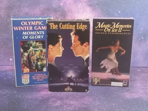 3 Figure Skating VHS Tapes : The Cutting Edge, Magic Memories on Ice, & Olympics - Picture 1 of 13