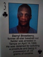 RARE 2003 STARZ BEHIND BARZ DARRYL STRAWBERRY PLAYING CARD ~ MUG SHOT ~ METS
