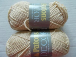 Patons Decor Wollmischung Garn, Buff Beige, Menge 2 (je 104 Yards) - Bild 1 von 2