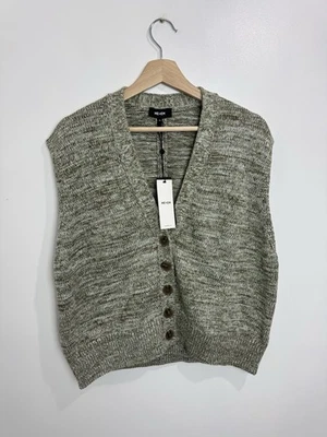 Me+Em Cotton Mouliné V-Neck Button Vest XL New With Tags  - Image 1 of 4