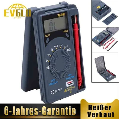 XB866 Mini Auto Range LCD Voltmeter Tester AC / DC Tasche Digital Multimeter DE - Bild 1 von 4