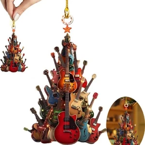 Rockin' Around The Guitar Christmas Tree Ornament NEW HOT SALE - Picture 1 of 22