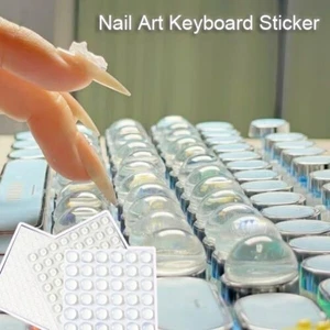 Transparent Nail Art Keyboard Sticker Hemispherical Typing Keyboard Cover - Zdjęcie 1 z 12
