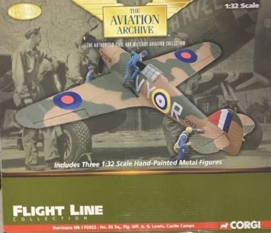 Corgi US35503 1:32 Flight Line Collection Hurricane Mk I P2923 No. 85 Squardron - Image 1 of 1