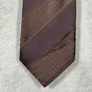 Canali Tie Mens Silk Made Italy Classic Necktie Formal Polka Dot Striped - Picture 1 of 9