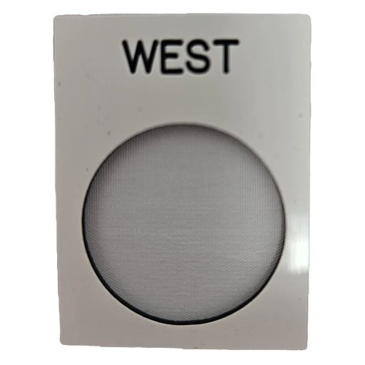 ZB2BY2002 - Schneider Electric - Placa de identificación con pulsador blanco "WEST" Foto 1 de 1