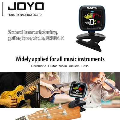 JOYO Sintonizador de Guitarra Metrónomo Clip-On Sintonizador Electrónico Digital con Soporte de Guitarra Foto 1 de 4
