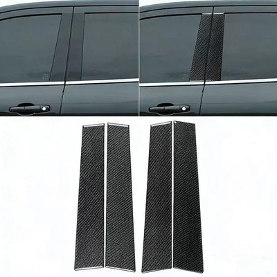 Cubierta de panel de pilar B lateral Windoiw de fibra de carbono real para Dodge Durango 11-24 Foto 1 de 4