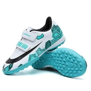 Boys Girls Indoor Turf Soccer Shoes Kids Cleats 1.5 Little Kid X-white Green - Picture 1 of 7