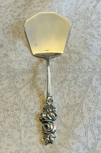 Antique Sterling Silver Shovel Sugar Spoon Reed & Barton Rose Leaf Pattern - Picture 1 of 5