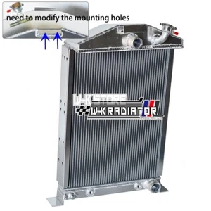 AT Aluminum Radiator For 1933 1934 Ford Cars Chevy V8 Conversion Model 46 40 A - Picture 1 of 7