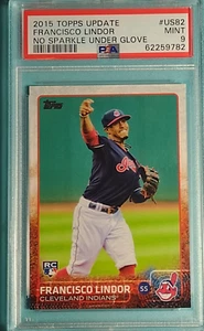 2015 Topps Francisco Lindor ROOKIE RC #US82 PSA 9 Mint - New York Mets - Picture 1 of 2
