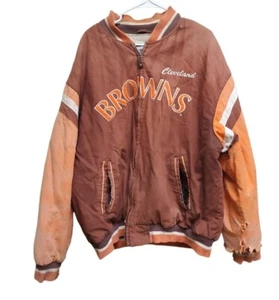 Vintage 90s Mirage Cleveland Browns 1964 Throwback NFL Varsity Jacket Size XXL - Bild 1 von 8