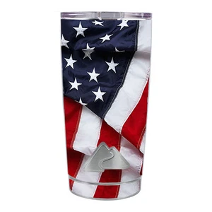 Skin Decal for Ozark Trail 20 oz Tumbler Cup (5-piece kit) / US Flag, America P - Picture 1 of 1