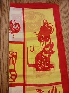 Chinese New Year Scarf, Lightweight Pashmina, 20" X 60" - Picture 1 of 5