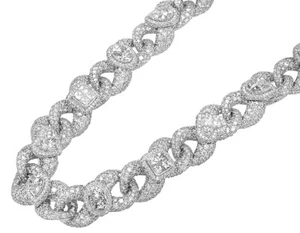 EGL Certified VVS Solitaires 72.30 CT Diamond Infinity Link Cuban Chain Neckl... - Picture 1 of 5